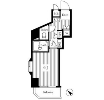 東京都新宿区余丁町 賃貸マンション 1K