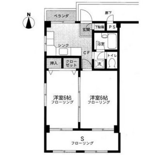 東京都板橋区小茂根４丁目 賃貸マンション 2SK