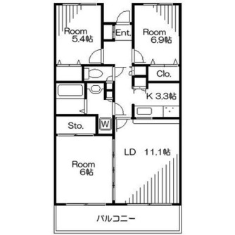 東京都板橋区赤塚３丁目 賃貸マンション 3LDK