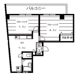 東京都豊島区高田１丁目 賃貸マンション 2DK