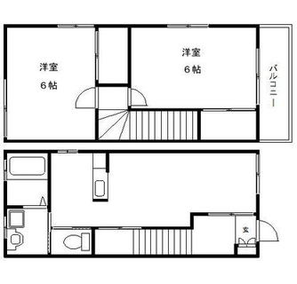 東京都練馬区北町８丁目 賃貸テラスハウス 2DK